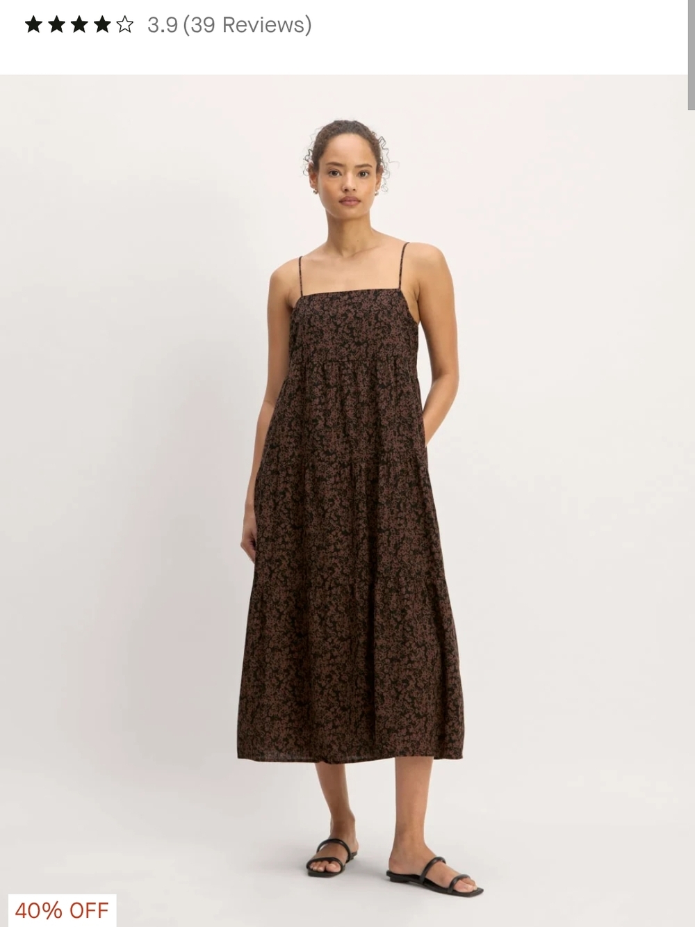 🆕EVERLANE The Gauze Tiered Floral Dress